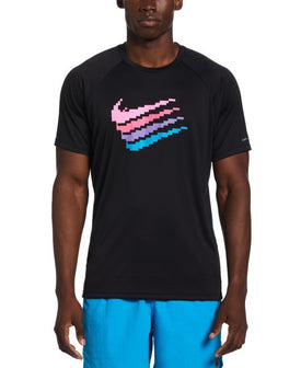Nike Men Digi Swoosh Short Sleeve Hydroguard  Short Sleeve Rash Guard  Nike