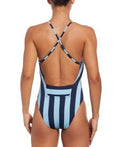 Nike Women Statement Stripe V-Neck One Piece  One Piece Swimsuits  Nike