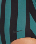 Nike Women Statement Stripe V-Neck One Piece  One Piece Swimsuits  Nike