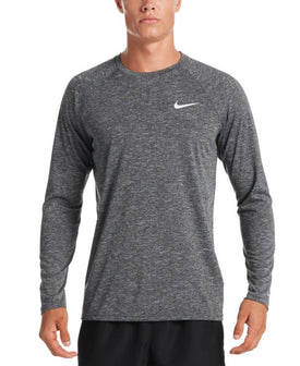Nike Men's Heather Long Sleeve Hydroguard  Long Sleeve Rash Guard  Nike