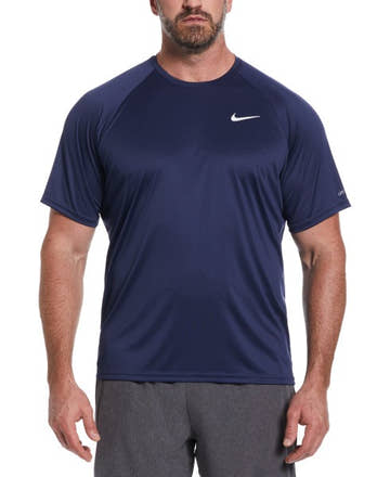 Nike Mens Essential Short Sleeve Hydroguard EXT  Short Sleeve Rash Guard  Nike