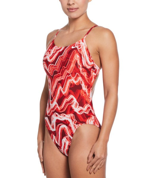 Nike Women's Lightning Cut Out One Piece Swimsuit  One Piece Swimsuits  Nike