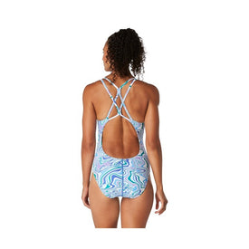 Speedo Printed Thin Strap One Piece Swimsuit  One Piece Swimsuits  Speedo