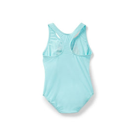 Speedo Girls' Print Ruffled Racerback One Piece Swimsuit  Girls Swimwear  Speedo