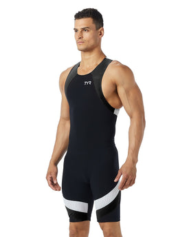Tyr Men's Carbon Zipper Back Short John Tri Suit  Wetsuits  Tyr