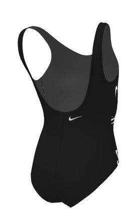 Nike Girl's Multi Logo Print U-Back One Piece  Girls One Piece  Nike
