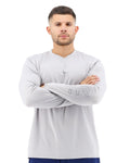 TYR Men's SunDefense Long Sleeve Rash Guard Shirt  Long Sleeve Rash Guard  Tyr