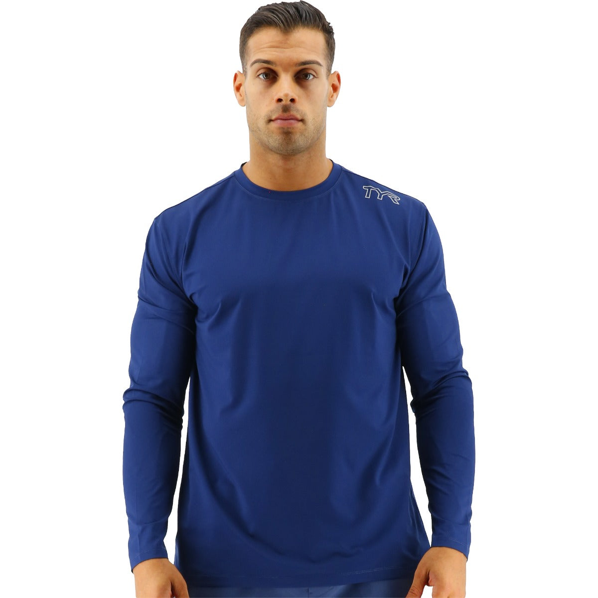 TYR Men's SunDefense Long Sleeve Rash Guard Shirt  Long Sleeve Rash Guard  Tyr