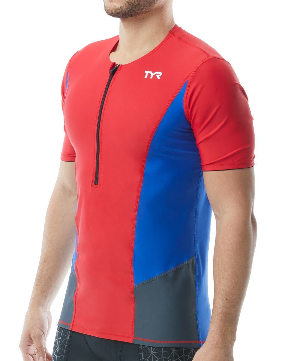 TYR Men's Triathlon Competitor Short Sleeve Top  Shirts  Tyr