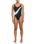 Nike Women Swoosh Block Scoop Neck One Piece  Competition Swimsuits  Nike