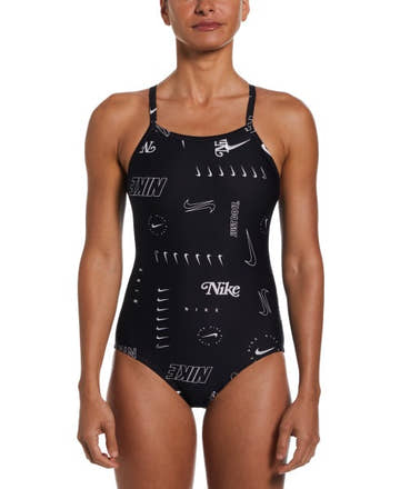 Nike Hydrastrong Water Reveal Racerback Low Leg One Piece  Team Print  Nike