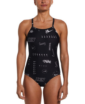 Nike Hydrastrong Water Reveal Racerback Low Leg One Piece  Team Print  Nike