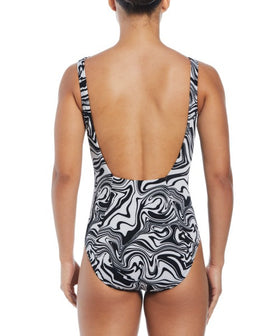 Nike Women Swirl U-Back One Piece  Women's Aquatic Fitness Swimsuits  Nike