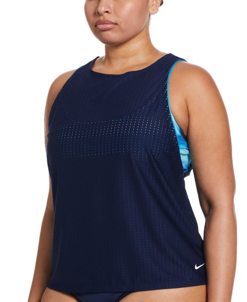 Nike Women Horizon Stripe Convertible Layered Tankini