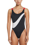 Nike Women Swoosh Block Scoop Neck One Piece  Competition Swimsuits  Nike