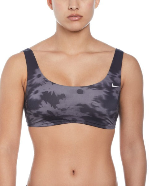 Nike Women Floral Fade Scoop Neck Bikini Top  Bikini Top  Nike