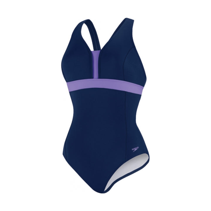 Speedo Swimsuit Color Blocked  One Piece Swimsuits  Speedo