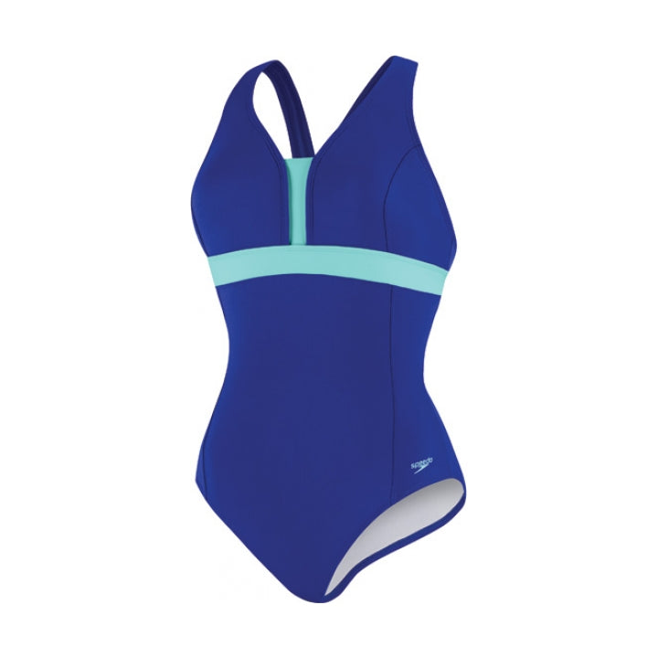 Speedo Swimsuit Color Blocked  One Piece Swimsuits  Speedo