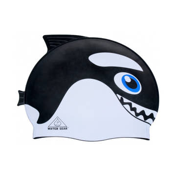 Water Gear Kid's Orca Silicone Swim Cap  Kids Swim Caps  Water Gear