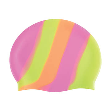 Dolfin Color Burst Silicone Swim Cap  Swim Caps  Dolfin