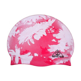 Water Gear Swim Cap PINK FLOWER  Swim Caps  Water Gear