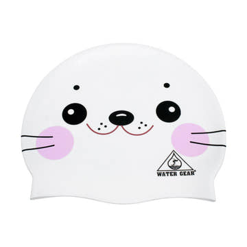 Water Gear Swim Cap WHITE SEAL  Swim Caps  Water Gear