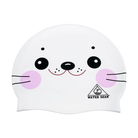 Water Gear Swim Cap WHITE SEAL  Swim Caps  Water Gear