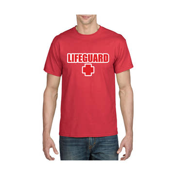 Men's Lifeguard T-shirt Straight Logo  Men's Guard Shirts and Warm Wear  Custom