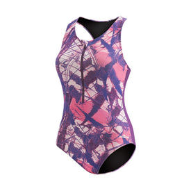 Dolfin Aquashape Mariposa Zip Front One Piece Female  Women's Aquatic Fitness Swimsuits  Dolfin