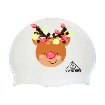 Water Gear REINDEER LIGHTS Swim Cap  Swim Caps  Water Gear