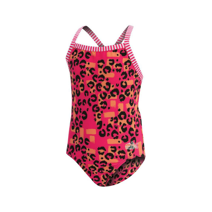 Girls Uglies Pink Criss-Cross Back One Piece swimsuit – Dolfin Swimwear