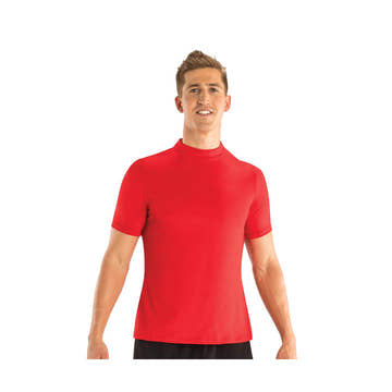 Dolfin Men'S Rash Guard Mock Neck Short Sleeve  Short Sleeve Rash Guard  Dolfin