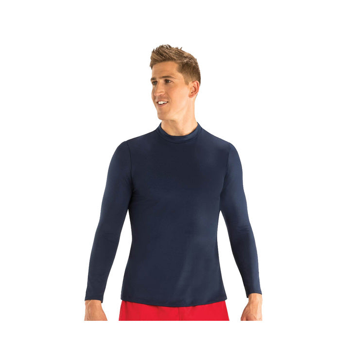 Dolfin Men's Rash Guard Mock Neck Long Sleeve  Rash Guards and Swim Shirts  Dolfin