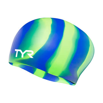 TYR Long Hair Silicone Swim Cap  Silicone Swim Caps  Tyr