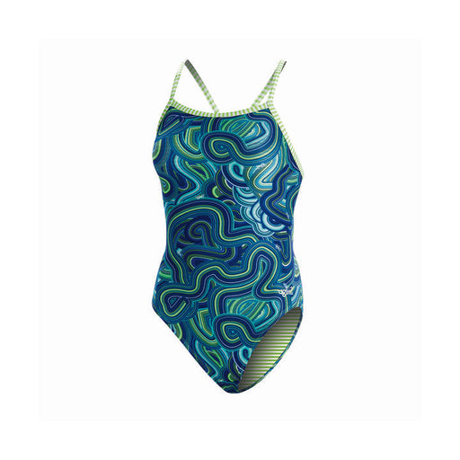 Dolfin Uglies Waves For Days V-2 Back One Piece Swimsuit