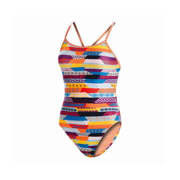 Dolfin Uglies Stripe Life Double Strap Back 1-Piece  Dolfin Uglies Swimwear  Dolfin