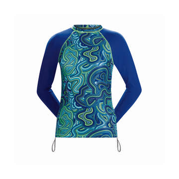 Dolfin Uglies Women'S Rash Guard Long Sleeve Waves For Days  Dolfin Uglies Swimwear  Dolfin
