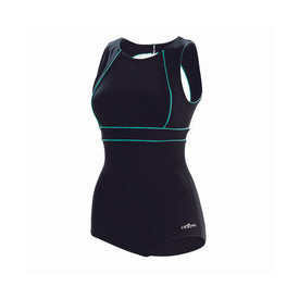 Dolfin Aquashape Swimsuit CONSERVATIVE SOLID High Neck Clasp Back  One Piece Swimsuits  Dolfin