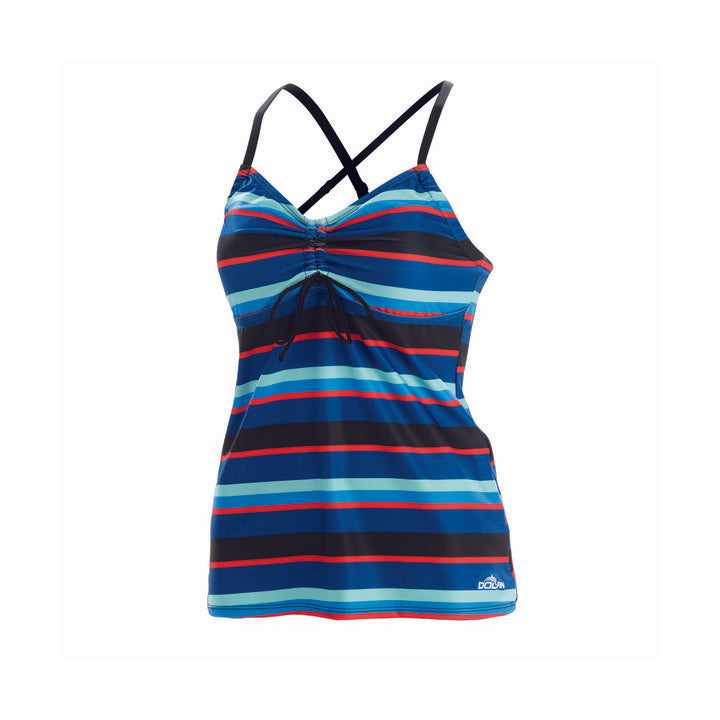 Dolfin Aquashape Blue Multi Stripe Tankini Top  Women's Tankini Top  Dolfin