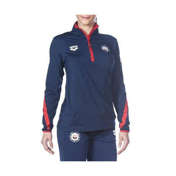 Arena Women's National Tech 1/2 Zip Long Sleeve Shirt II  Warm-Ups  Arena