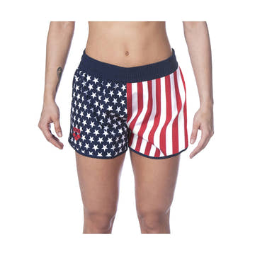 Arena Women's Official USA National Team Flag Short  Boardshorts  Arena