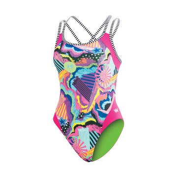 Dolfin Uglies Shooting Star Double Strap Open Keyhole Back Swimsuit  Dolfin Uglies Swimwear  Dolfin