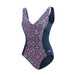 Dolfin Aquashape Mosaic V-Neck Panel Swimsuit