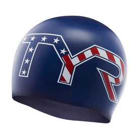Tyr Stars and Stripes Silicone Swim Cap  Swim Caps  Tyr