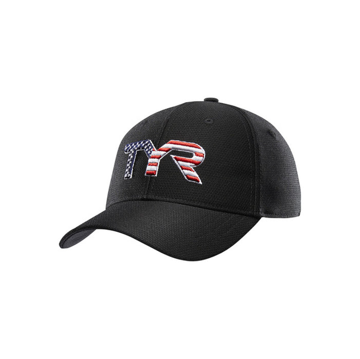 TYR Fitted USA Hat Black