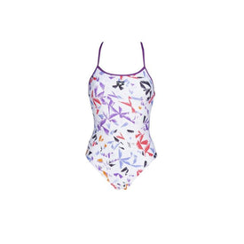 Arena Multicolor Palms Accelerate Back One Piece Swimsuit  Competition Swimsuits  Arena