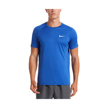 Nike Men's Essential Short Sleeve Hydroguard  Short Sleeve Rash Guard  Nike