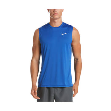 Nike Men's Essential Sleeveless Hydroguard  Short Sleeve Rash Guard  Nike