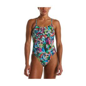 Nike Gemstone Lace Up Tie Back Female  Competition Swimsuits  Nike