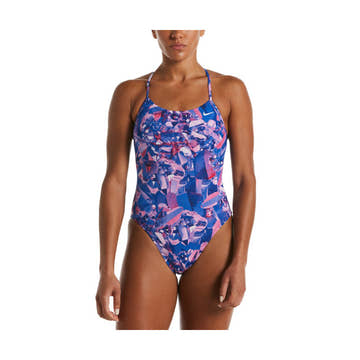 Nike Gemstone Lace Up Tie Back Female  Competition Swimsuits  Nike